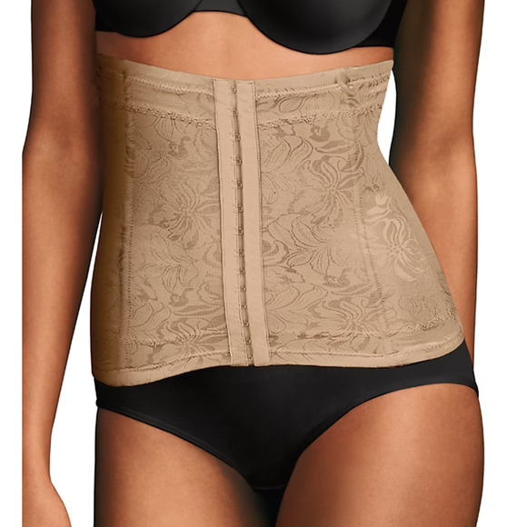 New MAIDENFORM Lingerie #6868 Beige Instant Slimmer Long Torso Waist Trainer XL - Picture 6 of 6